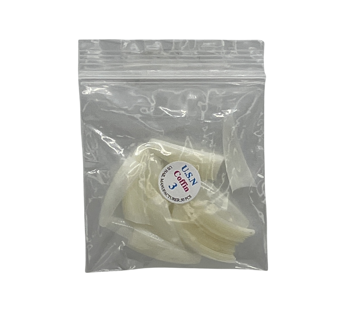 Coffin Natural Nail Tip #3