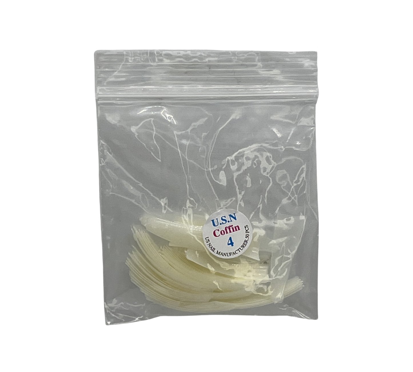 Coffin Natural Nail Tip #4