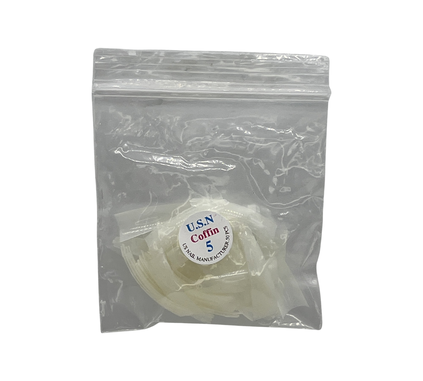 Coffin Natural Nail Tip #5