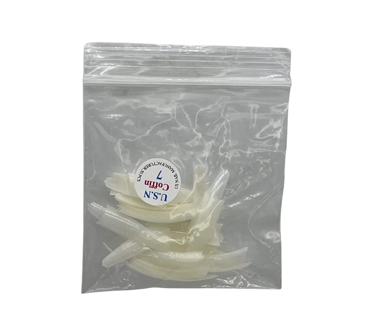 Coffin Natural Nail Tip #7