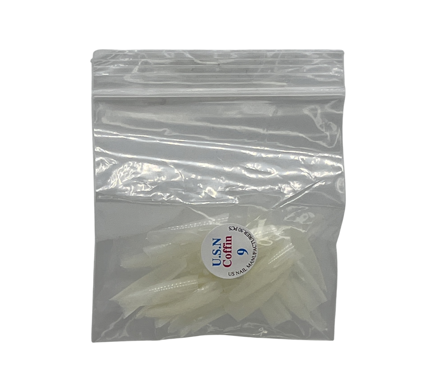 Coffin Natural Nail Tip #9