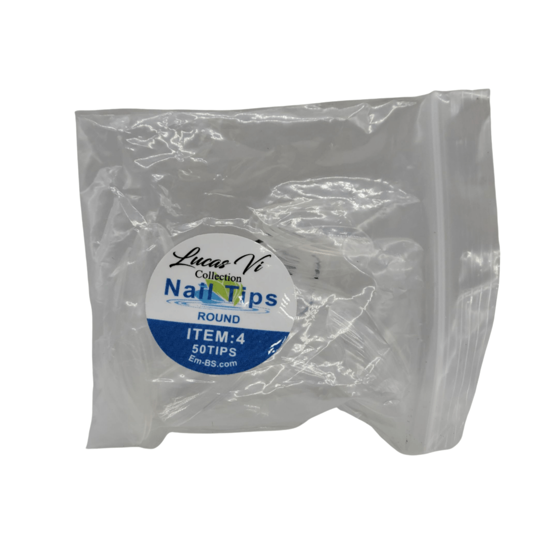 Lucas Vi Soft Gel Extension Clear Tips - Round #4
