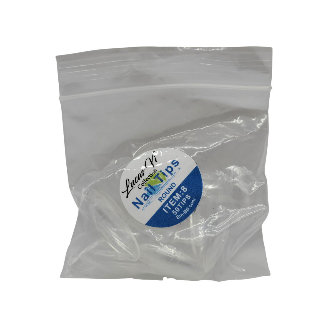 Lucas Vi Soft Gel Extension Clear Tips - Round #8
