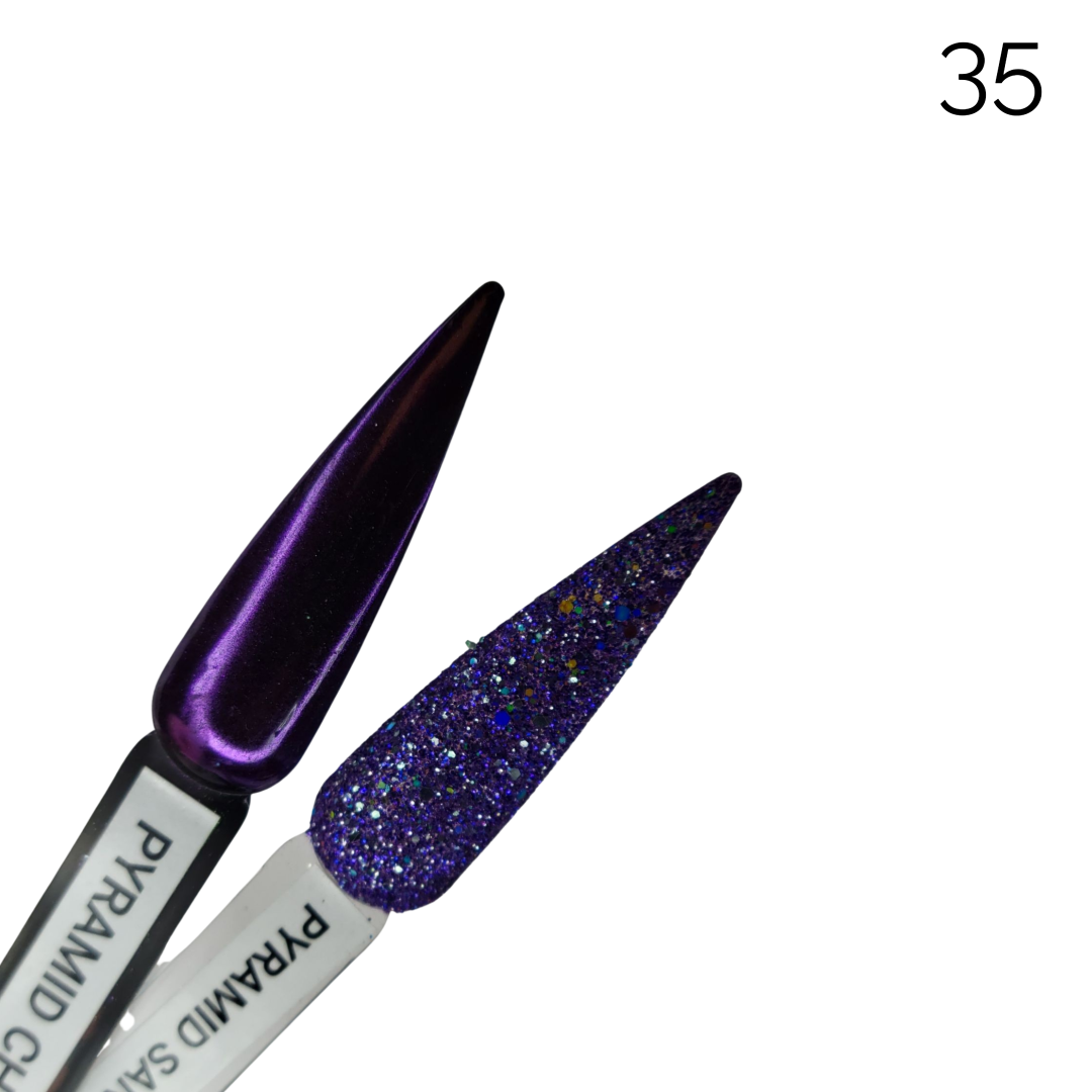 Pyramid Dipping Powder, Chrome Collection #35