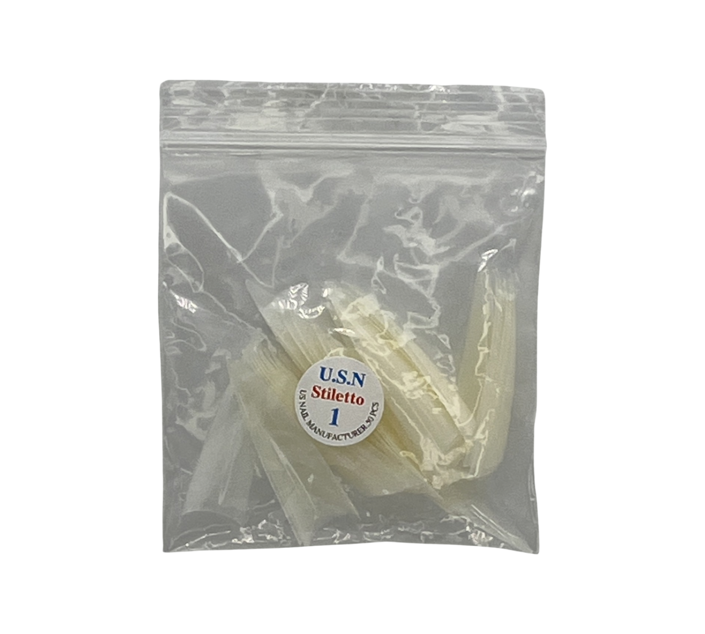 U.S.N Stiletto Natural Nail Tip #1
