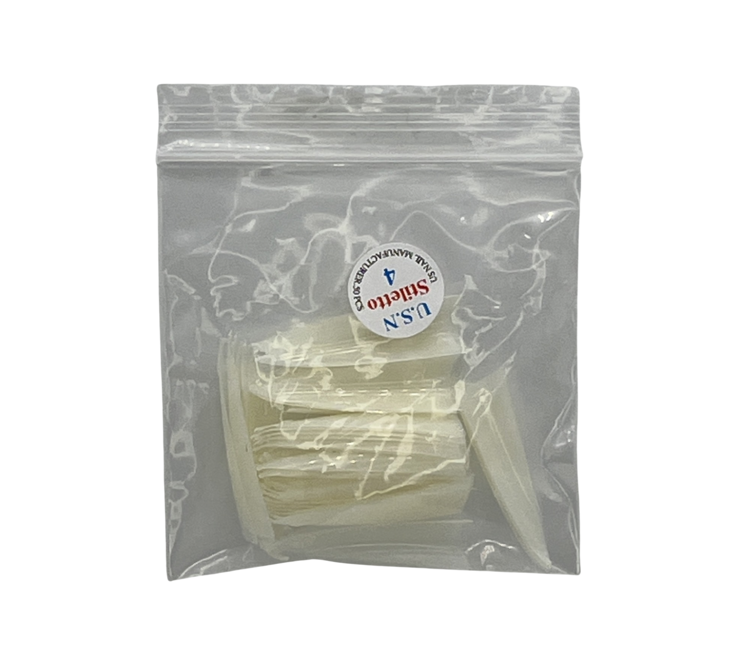 U.S.N Stiletto Natural Nail Tip #4