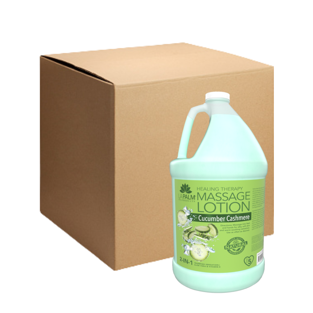 LAPALM Healing Therapy Massage Lotion - Cucumber Cashmere, CASE 4 Gal.