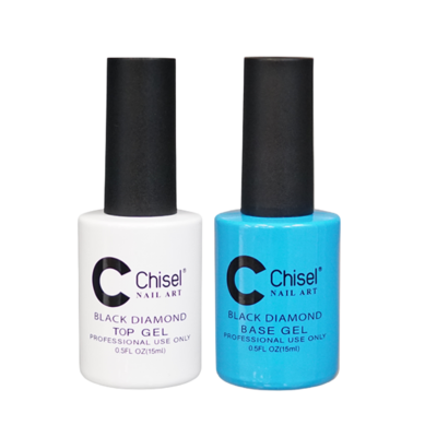 Chisel Black Diamond Gel Top & Base Duo 15mL