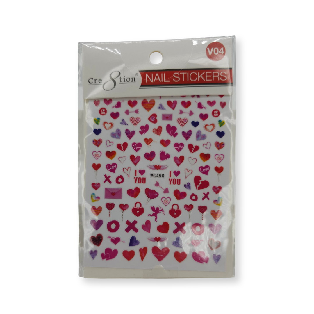 Cre8tion Nail Stickers - XOXO Hearts