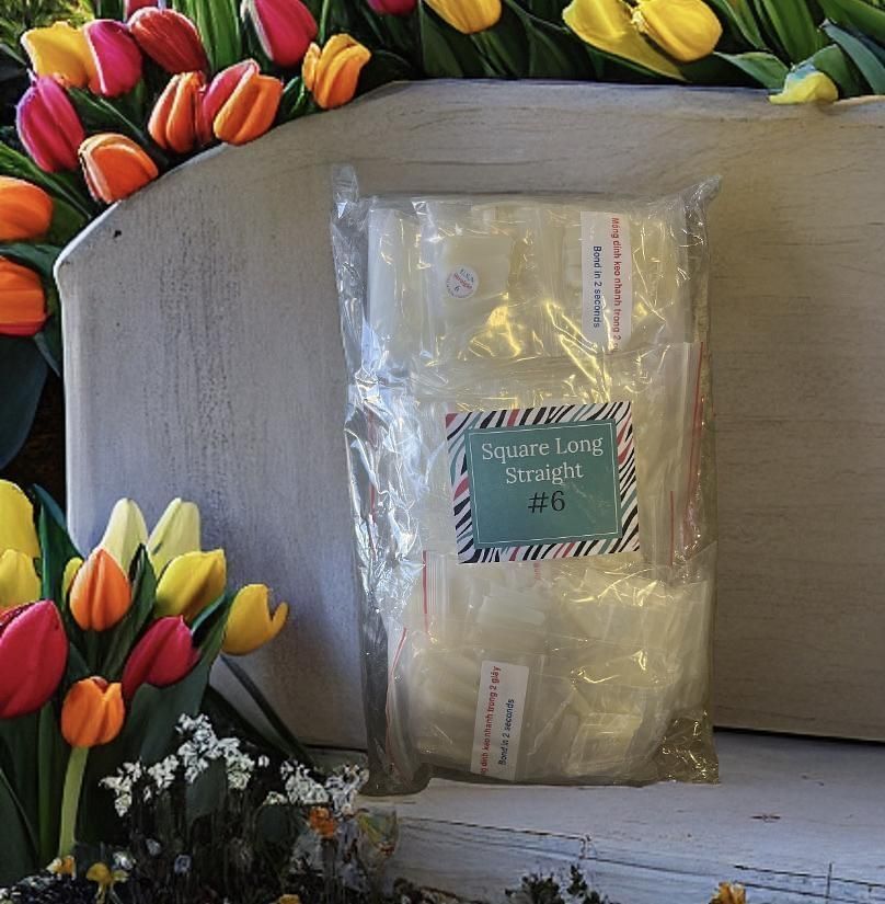 #6 - U.S.N Square Long Nail Tip - BIG BAG 100pcs