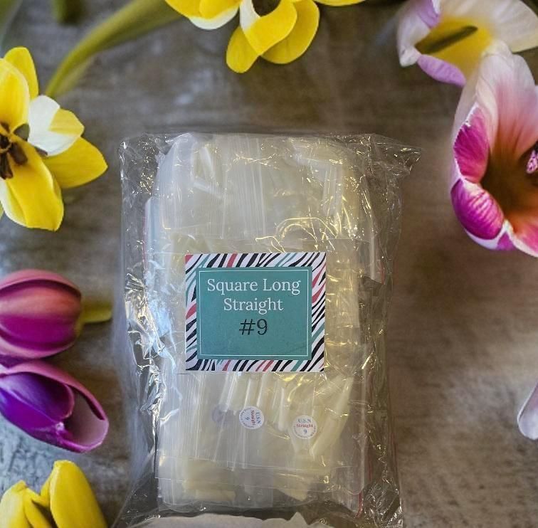 #9 - U.S.N Square Long Nail Tip - BIG BAG 100pcs