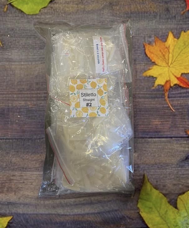 #2 - U.S.N Stiletto Straight Nail Tip - BIG BAG 100pcs