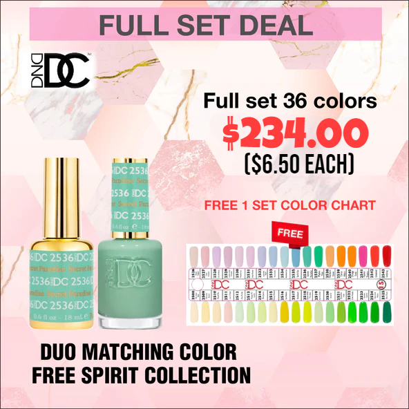 DND DC Duo Matching Color - Full set 36 colors - Free Spirit Collection #15 w/ 1 Color Chart - $6.50 each