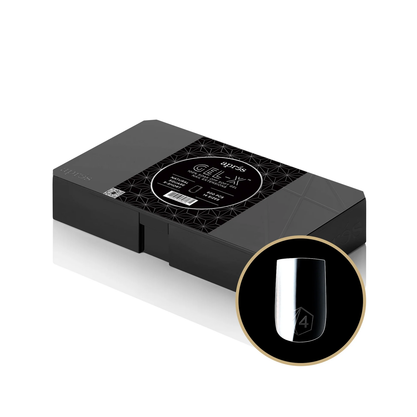 Gel-X Tips V2 - Natural Square X-Short (600pcs / 14 sizes)