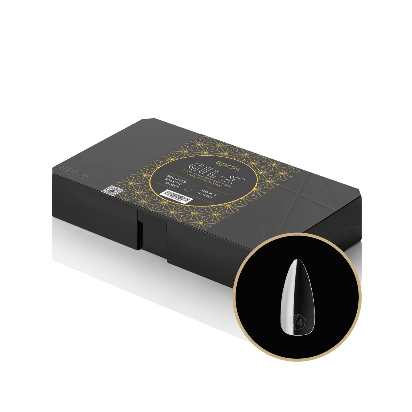 Gel-X Tips V2 - Sculpted Stiletto Short (600pcs / 14 sizes)