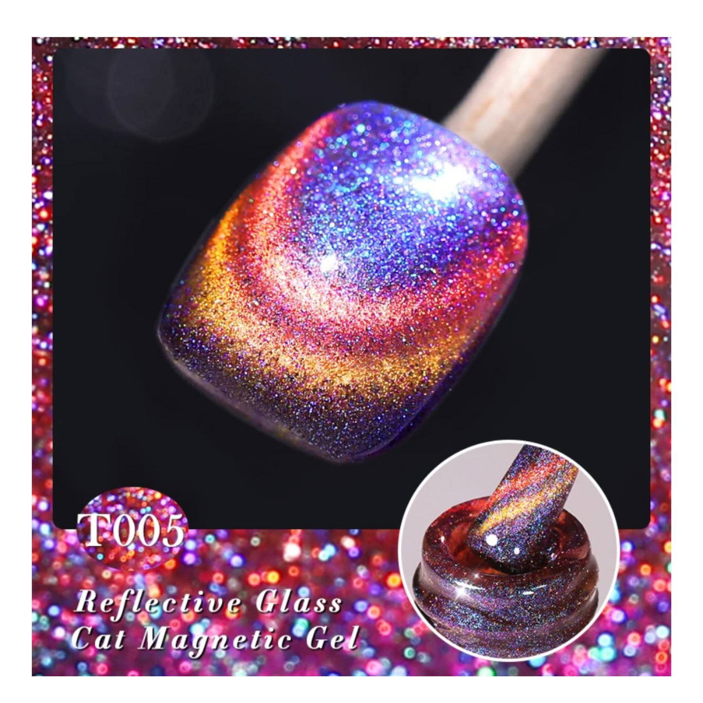 Reflective Glass Magnetic Cat Eye Gel - T005