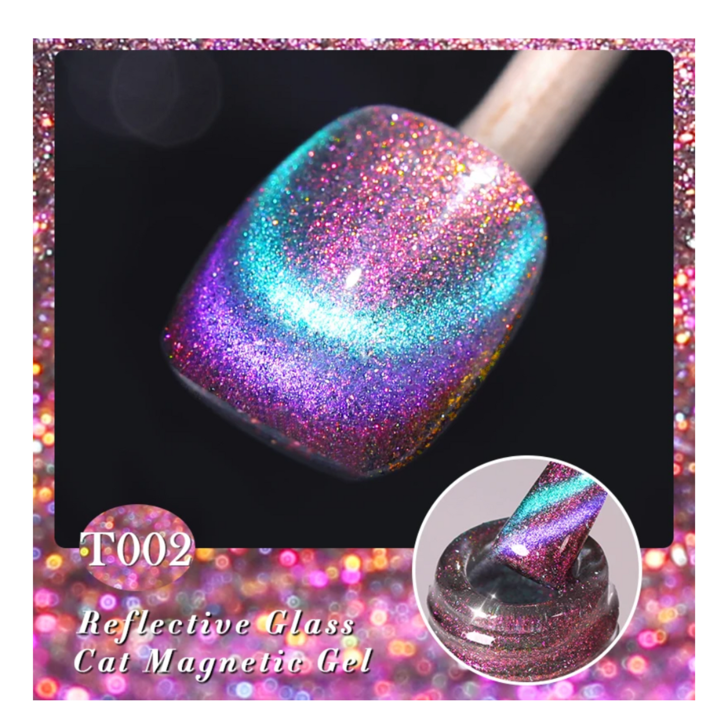Reflective Glass Magnetic Cat Eye Gel - T002