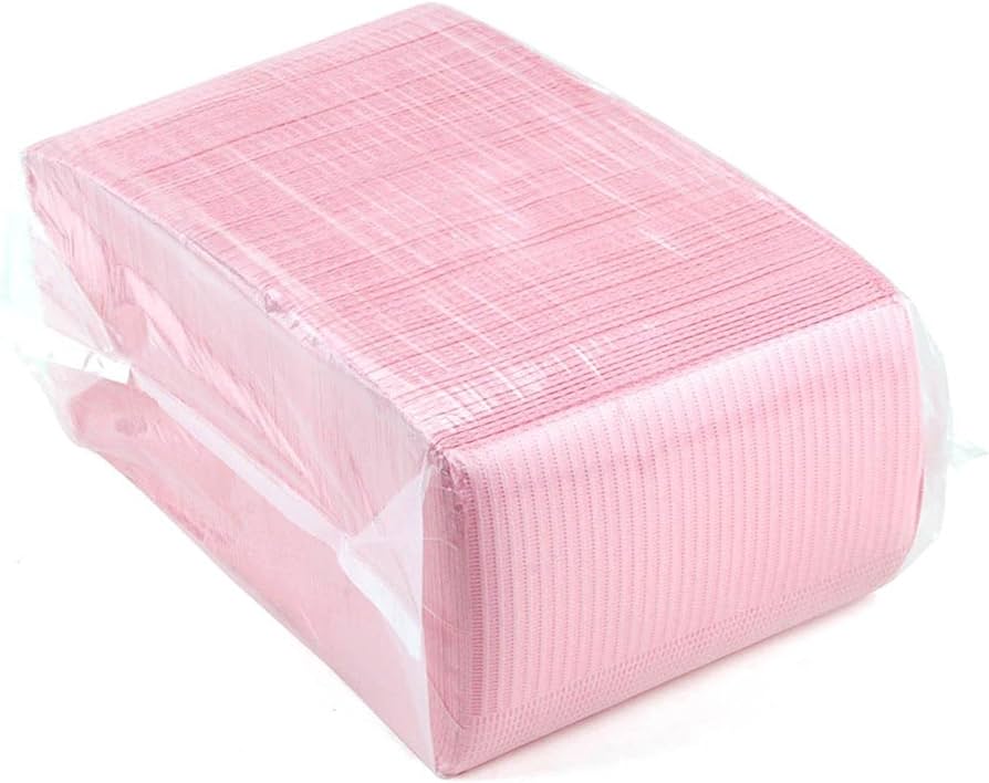Disposable Dental Bibs For Nails - PINK
