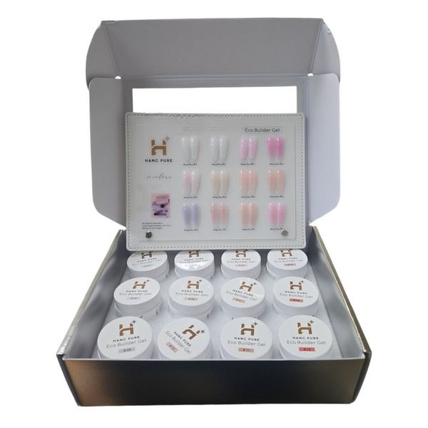 Hang Eco Builder Gel 12 Color 15g in Jar Set