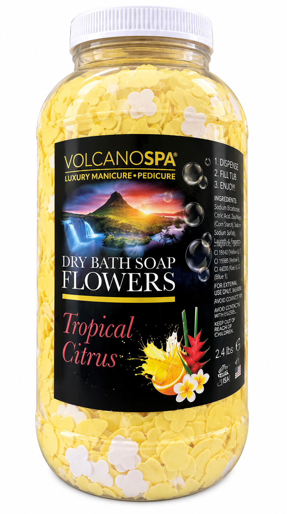 La Palm Volcano Spa dry bath soap flower tropical citrus