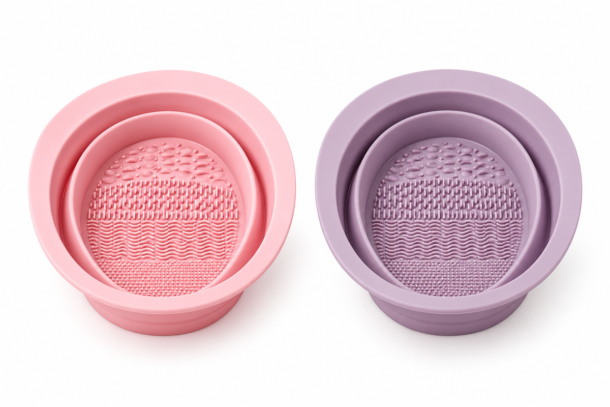 Silicone makeup brush cleansing pad