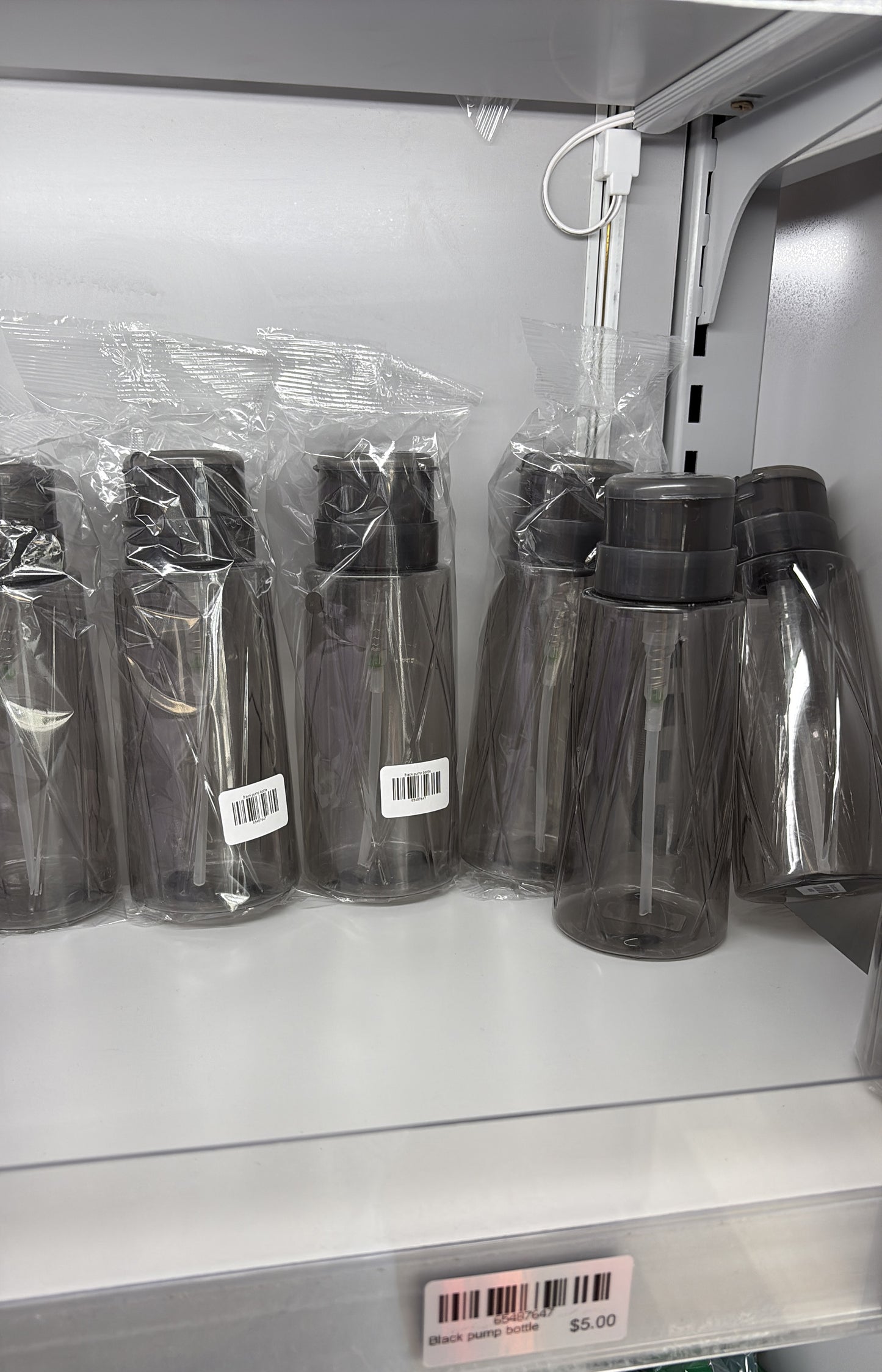 Black pump bottle