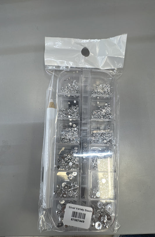 Silver variety beads