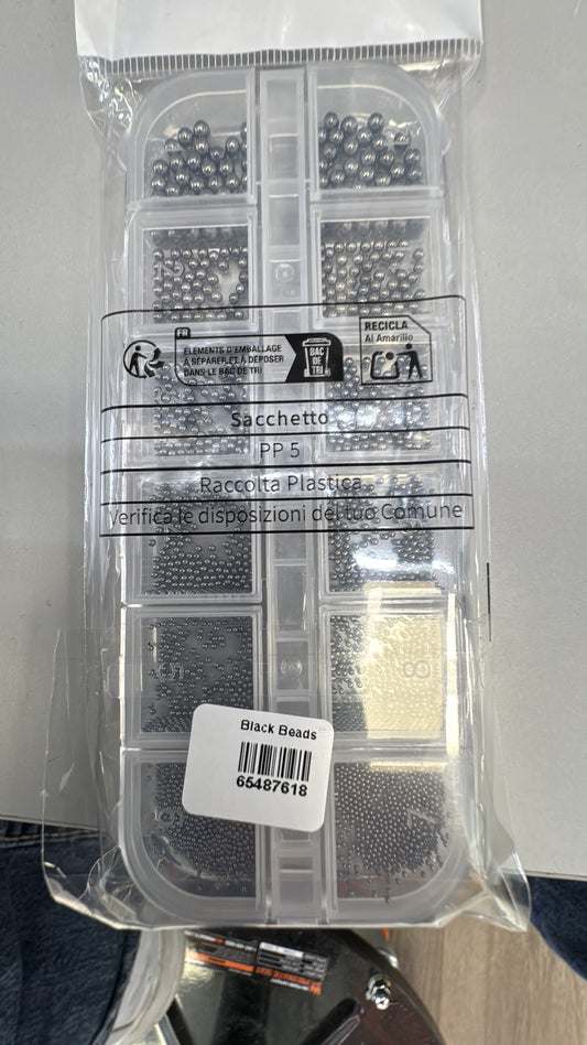 Grey beads long