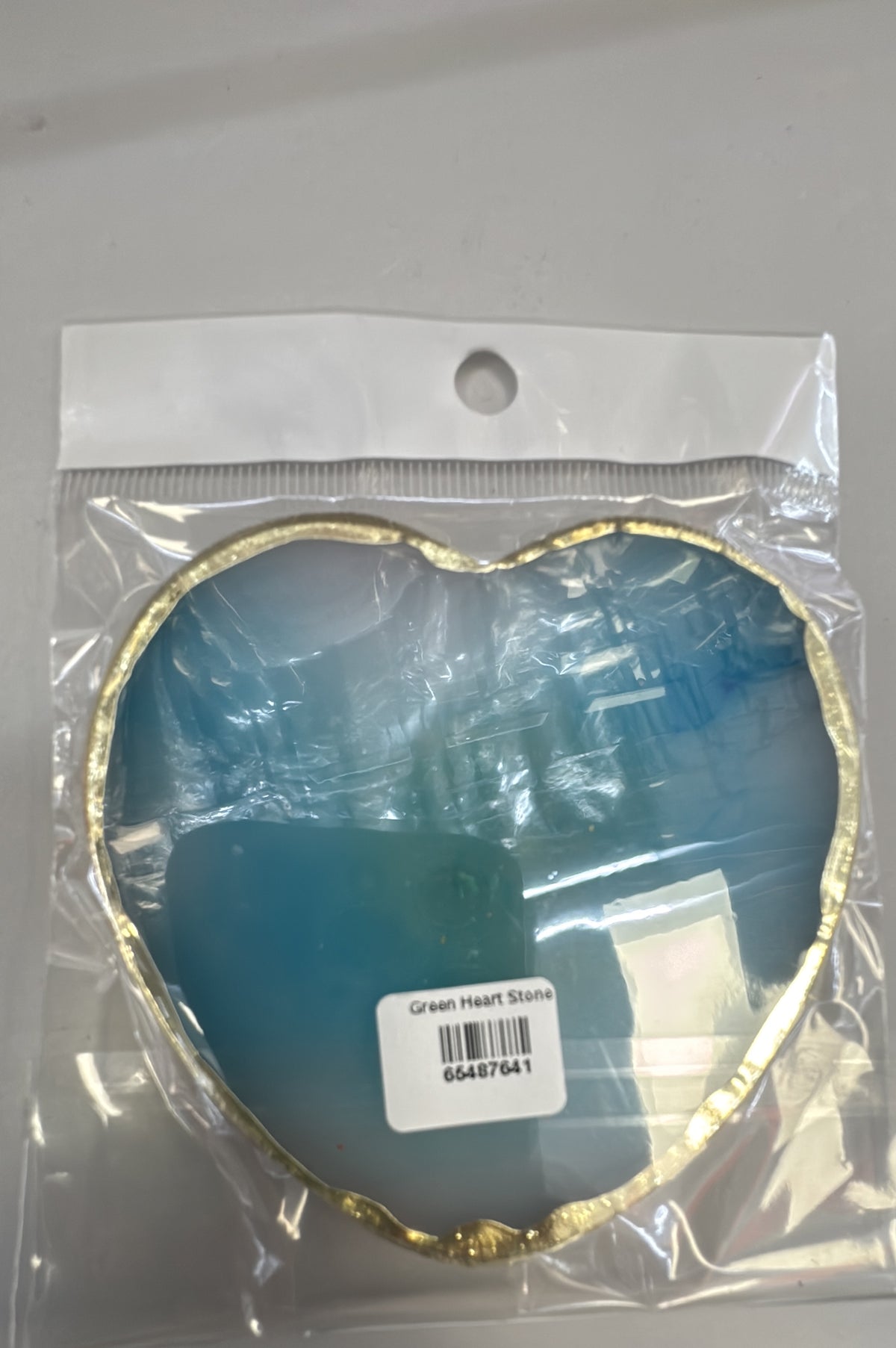 Cyan heart stone