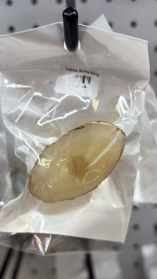 Yellow stone ring