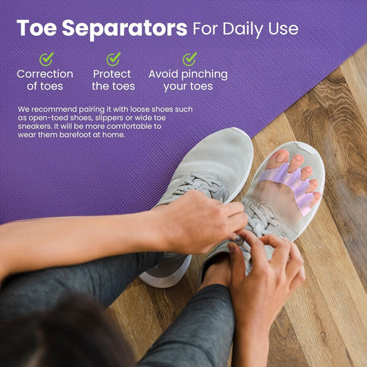 DND purple & blue toe separators pack (100pcs)