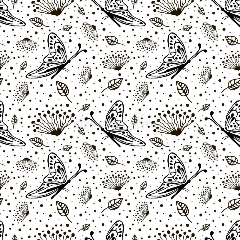 Black & white floral butterfly forms (100pcs)