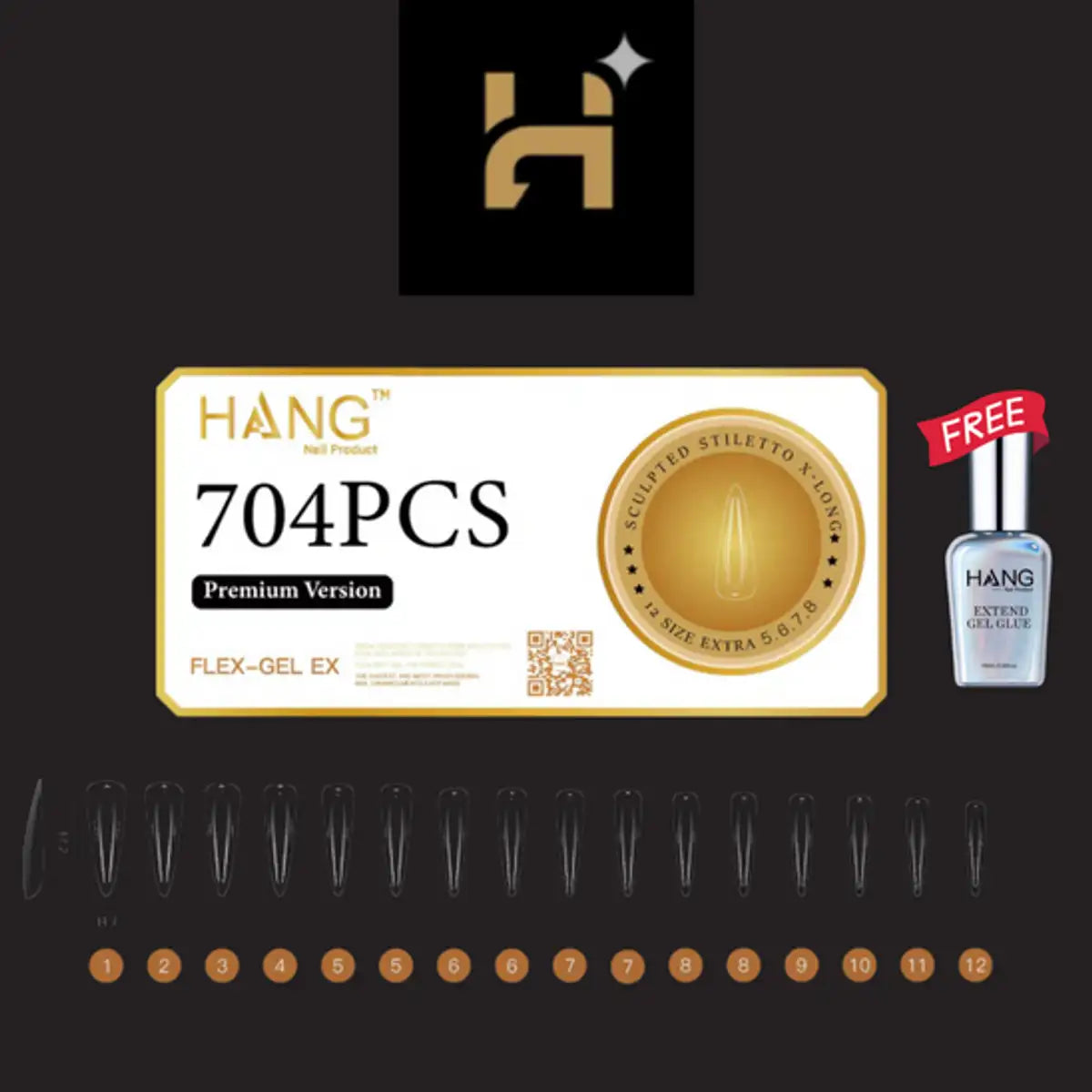 Hang stiletto x-long tip refills #10