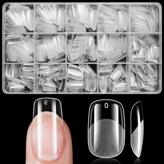 Nails 411 square clear tips #1