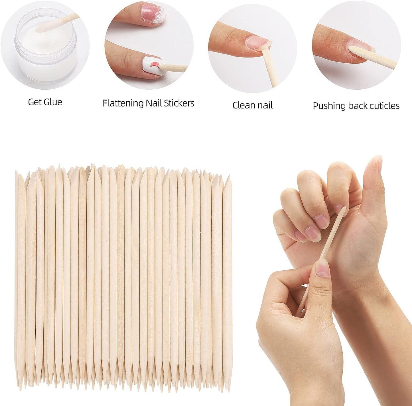 Orange manicure brush pack (12pcs)