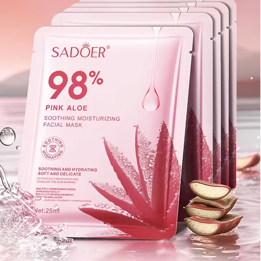 Pink aloe facial mask