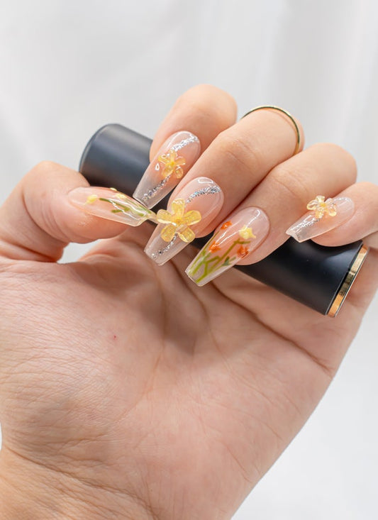 Small charms pack yellow flowers