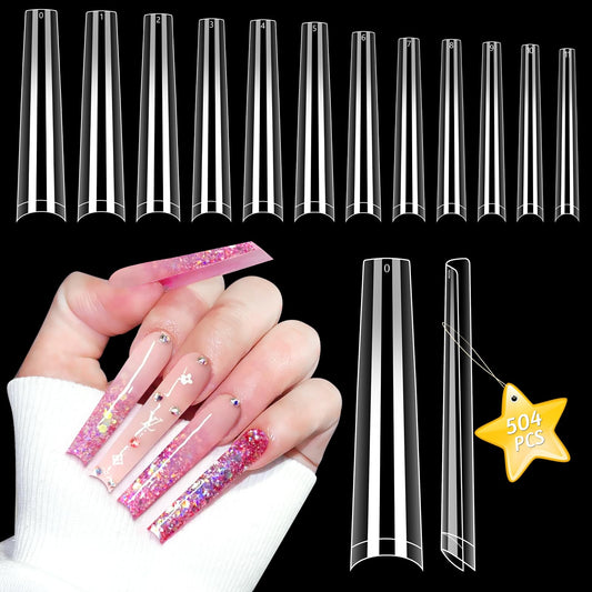 US Nails clear straight coffin tips #3