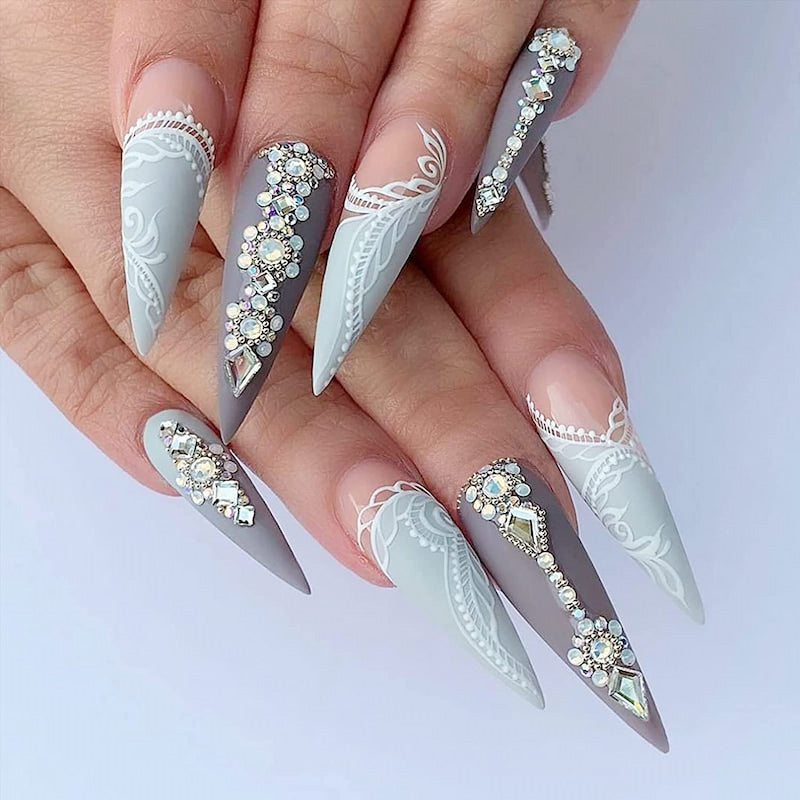 US Nails clear straight stiletto tips #5