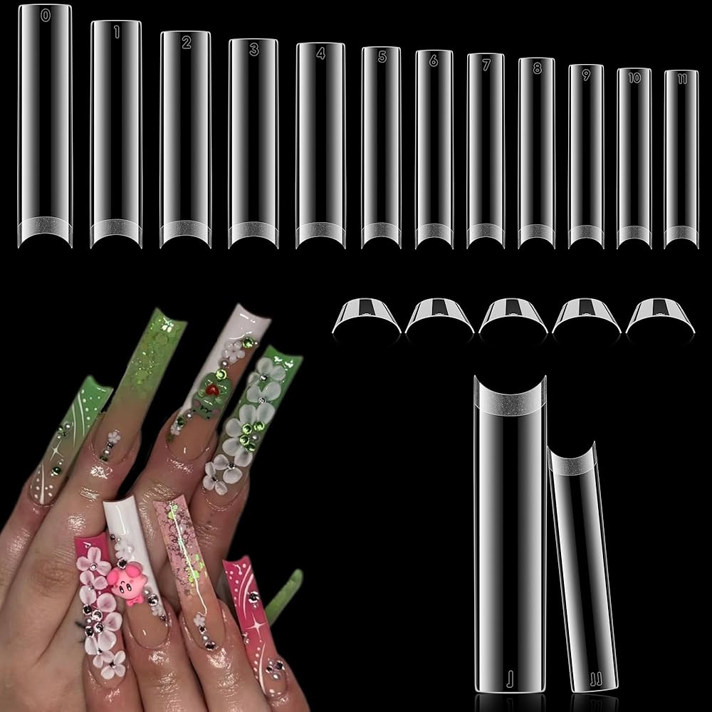 US Nails natural straight square tips #2