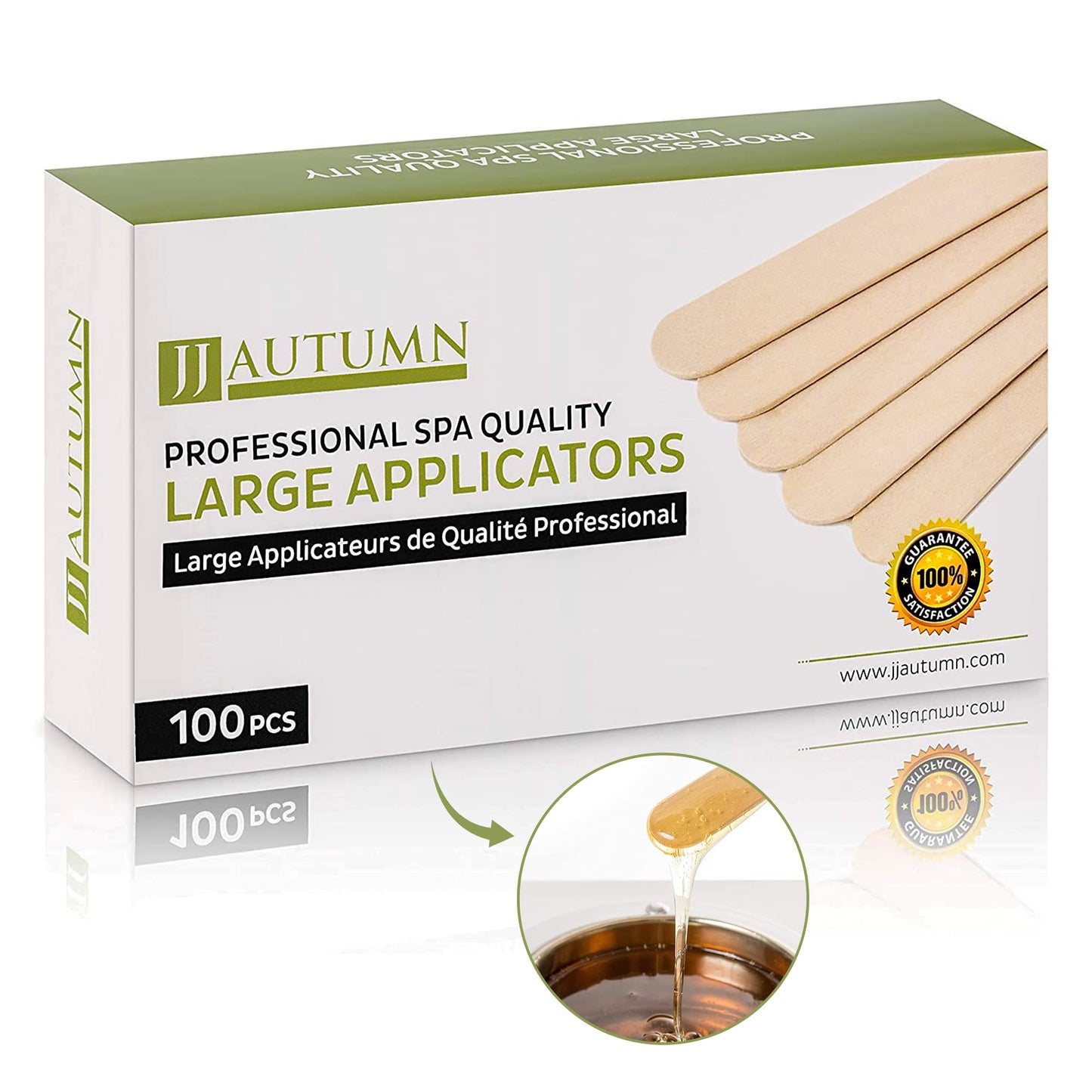 Wax large wooden sticks 100 ct