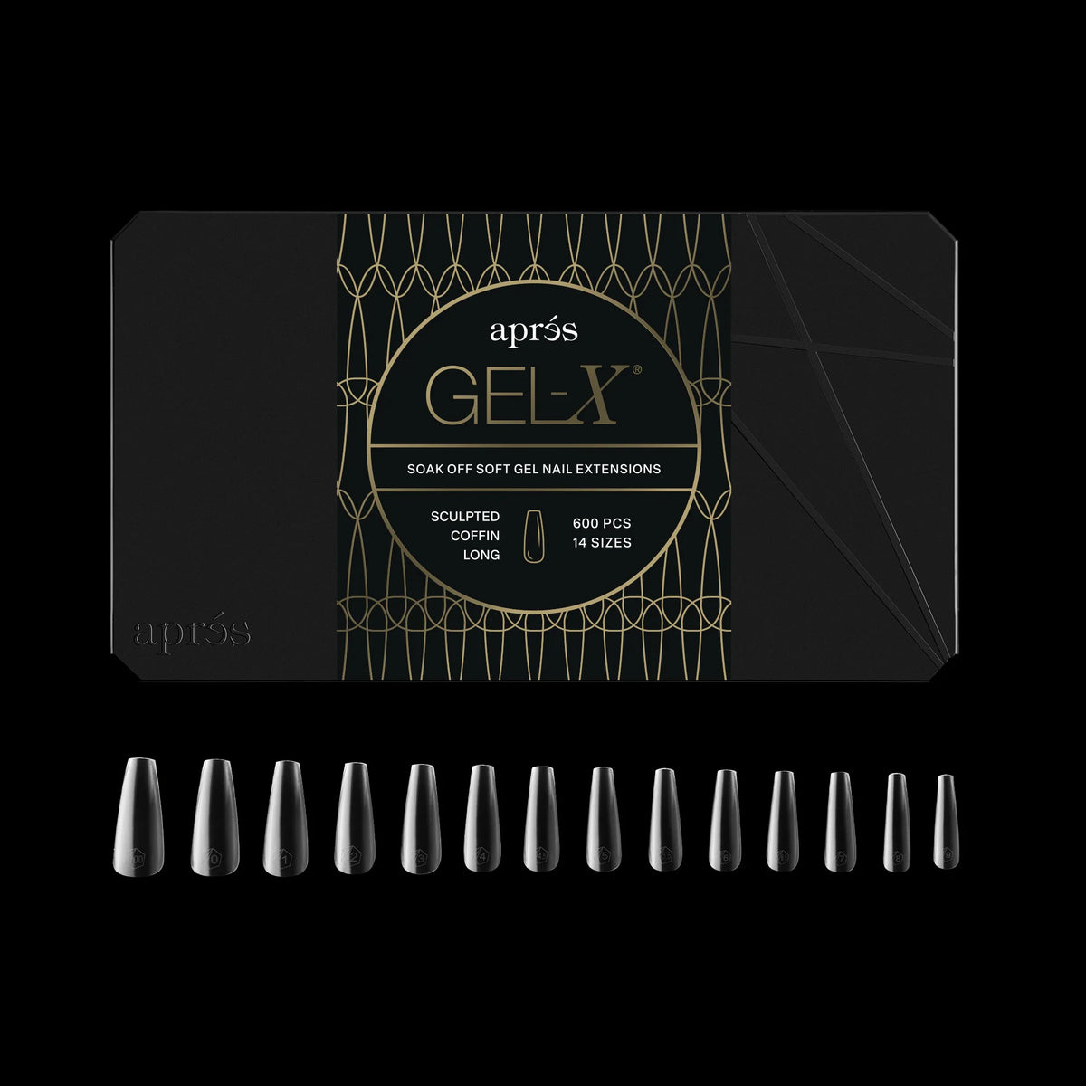 Apres gel-x tip box - s-c-l (600pcs)