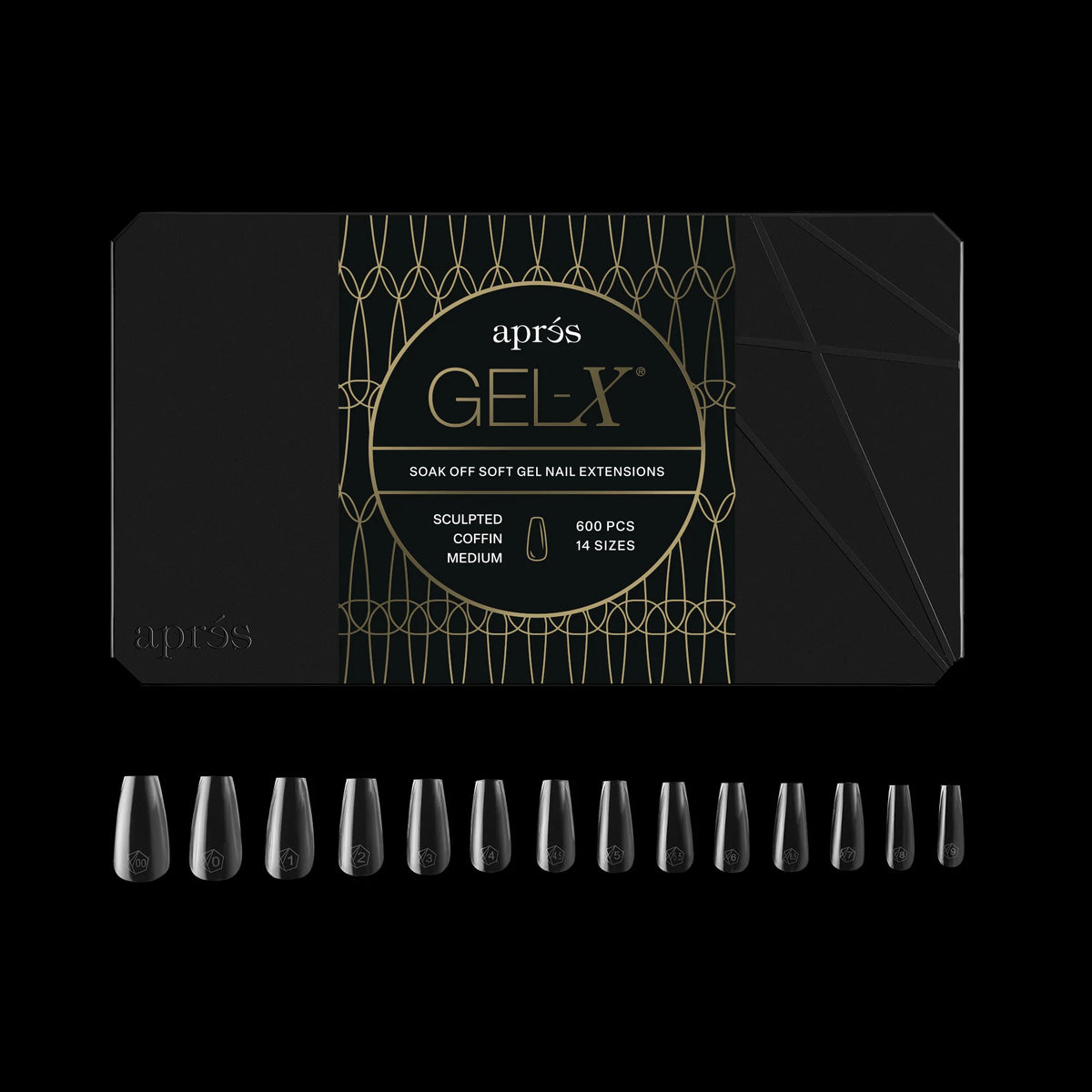 Apres gel-x tip box - s-c-m (600pcs)
