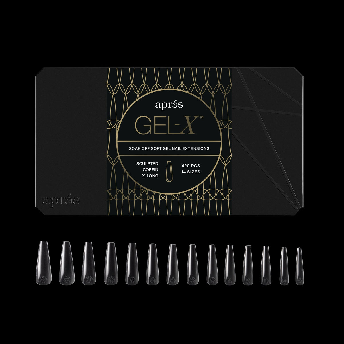 Apres gel-x tip box - s-c-xl (420pcs)