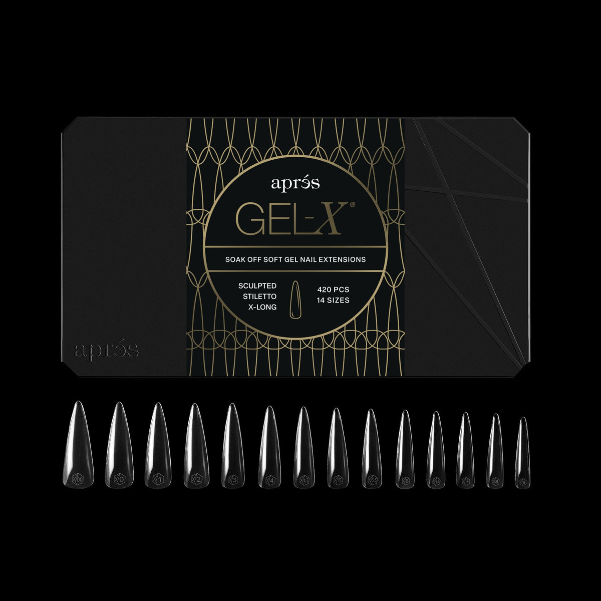 Apres gel-x tip box - s-stl-xl (420pcs)