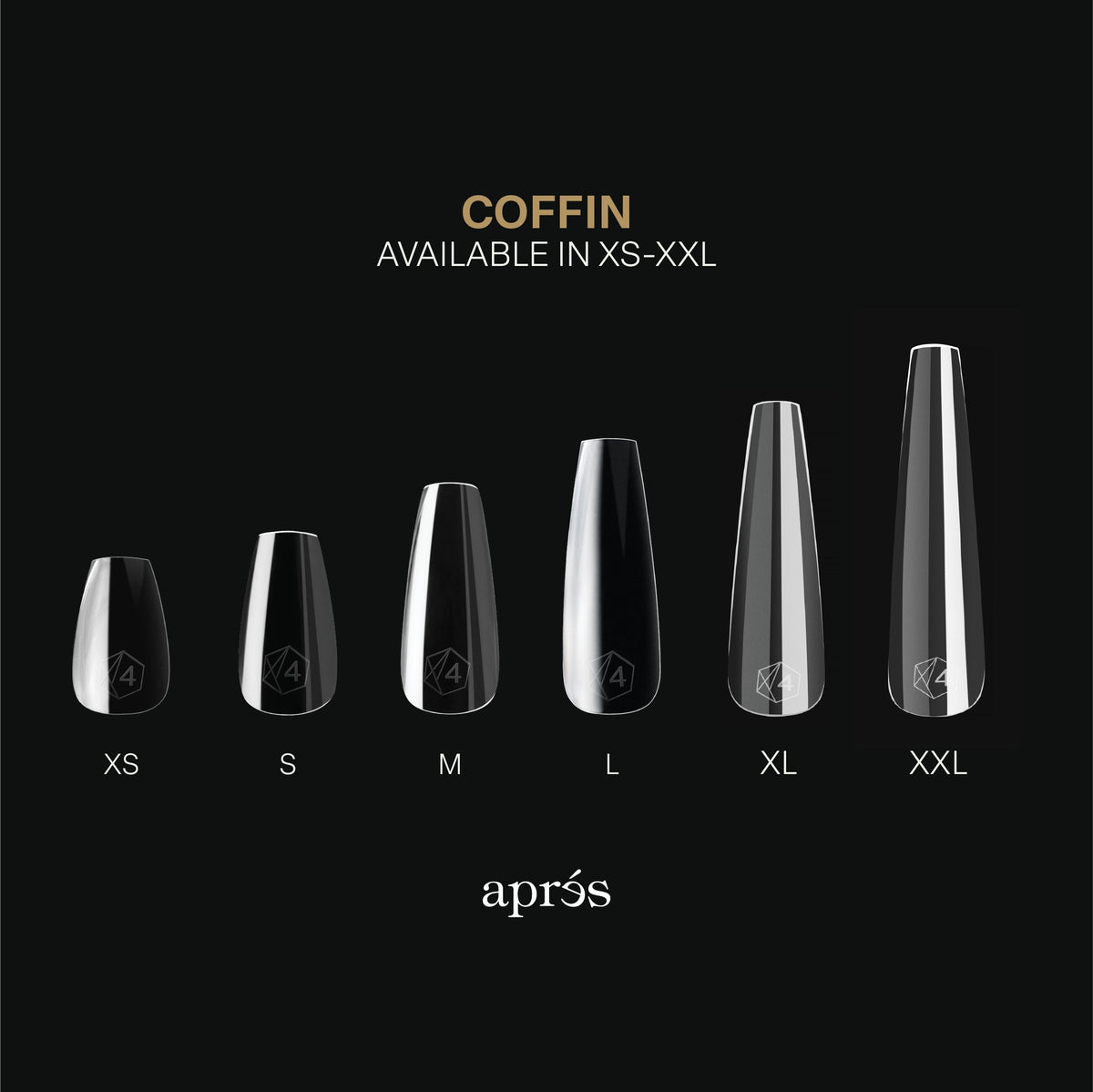 Apres gel-x tip box - s-c-xl (420pcs)