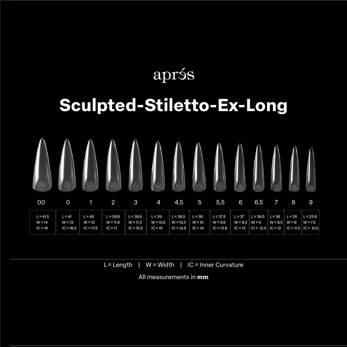 Apres gel-x tip box - s-stl-xl (420pcs)