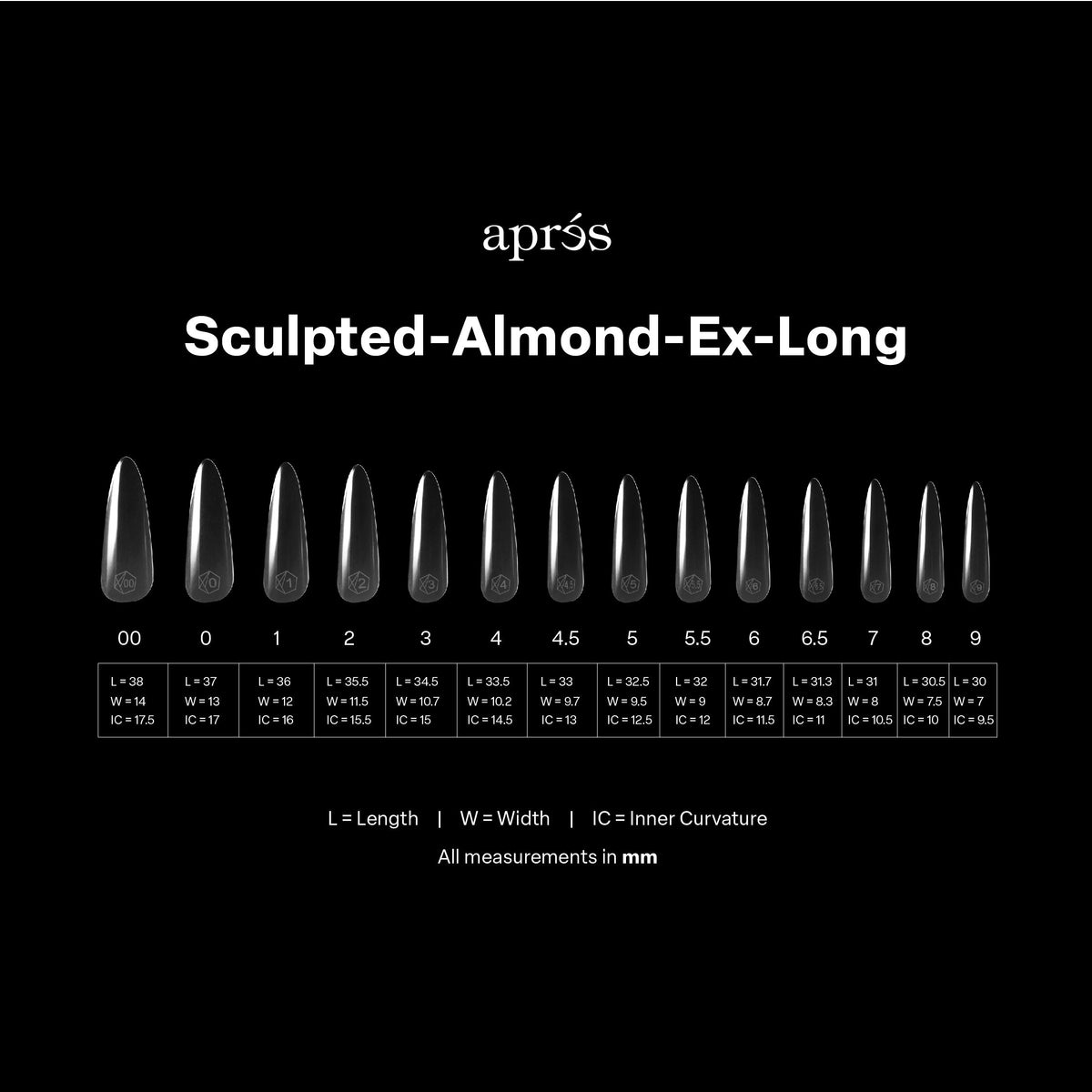 Apres gel-x tip box - s-al-xl (420pcs)