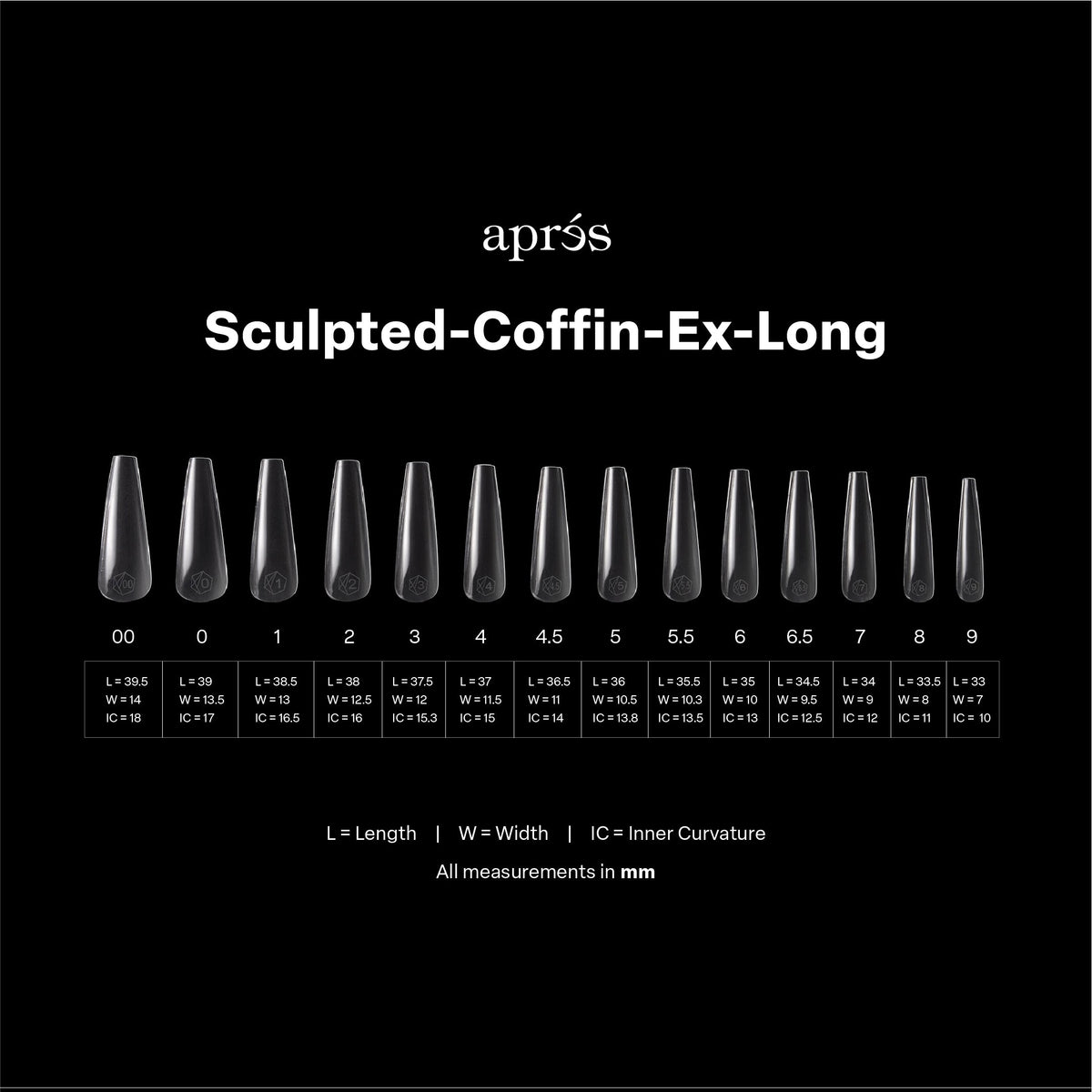 Apres gel-x tip box - s-c-xl (420pcs)