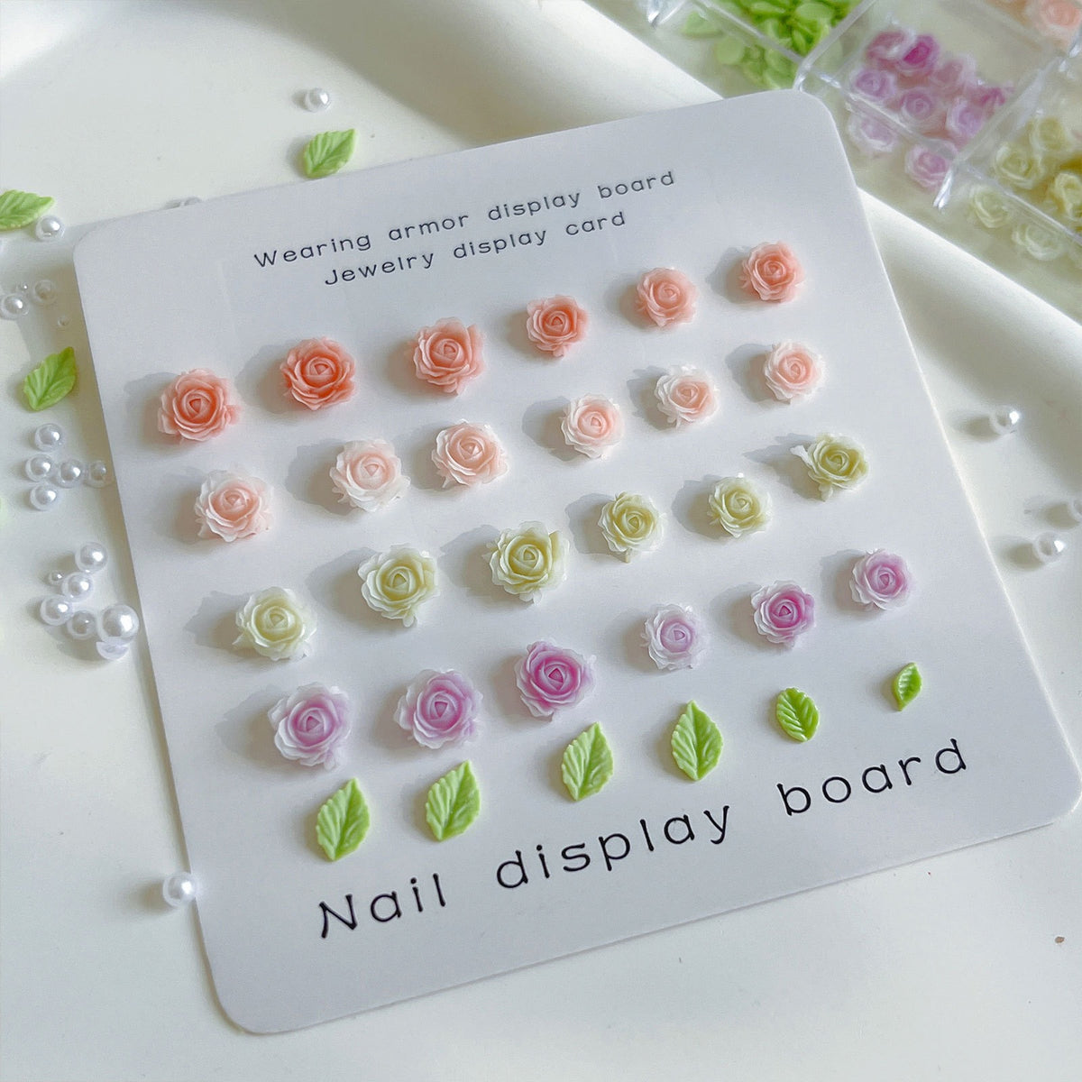 12 grid resin floral rhinestones